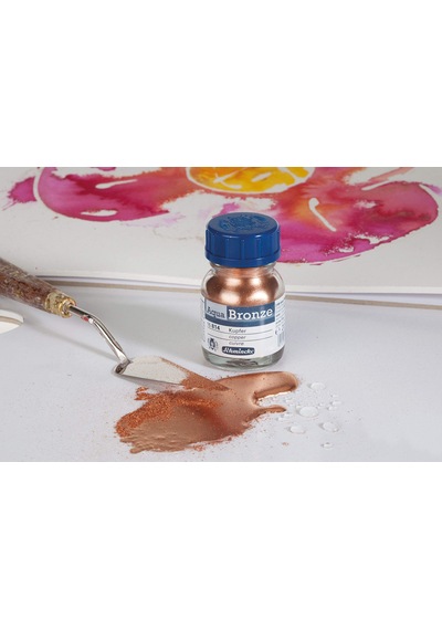 Schmincke Aqua Bronze Sulu Boya Yaldız Pigment 20 Ml 814 Copper 0,15 L