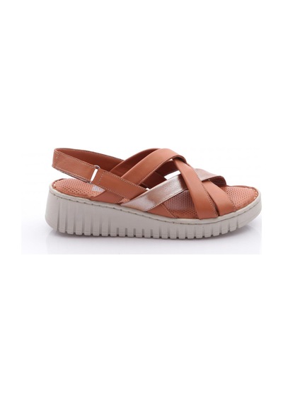 Dgn 1013 Kadin Kalin Taban Sandalet Taba