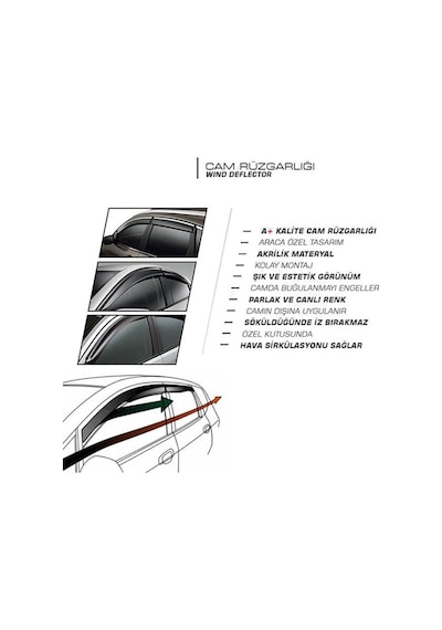 Hyundai İ20 2010-2014 Sport Style Cam Rüzgarlığı