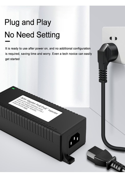 Anunnaki An1030 Gigabit Poe Injector 30w 1000mbps Ieee802.3af/at Ip Kamera Network Güç Adaptörü
