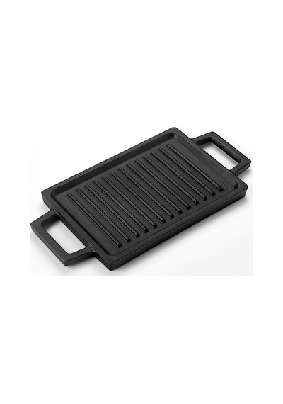 Lava Döküm Dikdörtgen Çift Yön Izgara ve Düz Yüzey Hot Plate Ölçü 22x15cm.