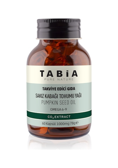 Tabia Sakız Kabağı Tohumu Yağı 1000 MG 60 Kapsül Tabia Sakız Kabağı Tohumu Yağı 1000 MG 60 Kapsül
