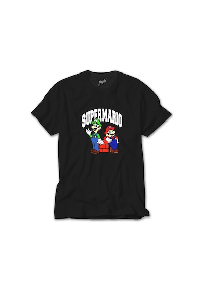 Süper Mario Siyah Tişört Siyah