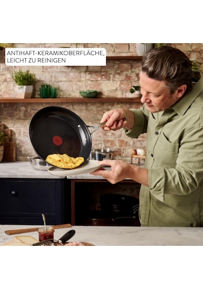 Tefal Jamie Oliver By Direct Cook Kızartma Tavası Seti, 2 Parça. 24/28 Cm, Tava Koruyucu Dahil, Yapışmaz Seramik Yüzey, Uzun Ömürlü Conta, Termal Sinyal, Her Türlü Ocak İçin, H880s334 Siyah Tefal Jamie Oliver By Direct Cook Kızartma Tavası Seti, 2 Parça. 24/28 Cm, Tava Koruyucu Dahil, Yapışmaz Seramik Yüzey, Uzun Ömürlü Conta, Termal Sinyal, Her Türlü Ocak İçin, H880s334 Siyah
