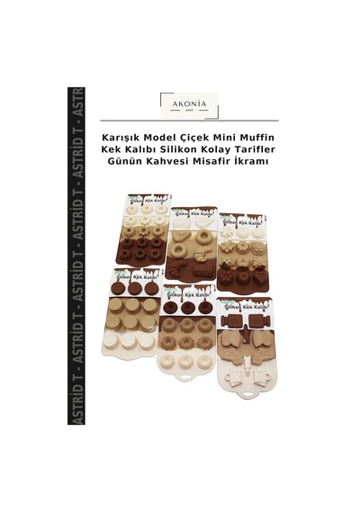 Karışık Model Çiçek Mini Muffin Kek Kalıbı Silikon Kolay Tarifler Günün Kahvesi Misafir İkramı Renkli
