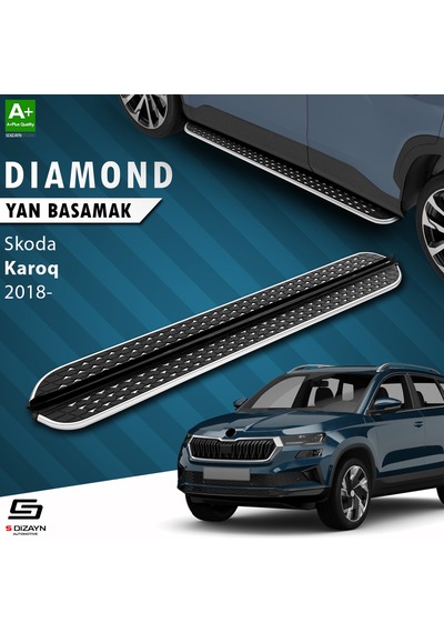 S-dizayn Skoda Karoq Diamond Krom Yan Basamak 173 Cm 2018 Üzeri