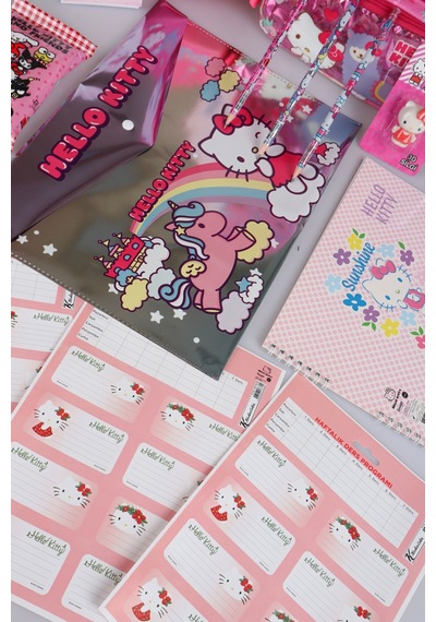 X Dekomus "candy Kitty Collection" Hello Kitty Lisanslı Kırtasiye Seti Ortopedik İlkokul Ve Kalem Çantası,matara,beslenme Kabı Seti Diğer