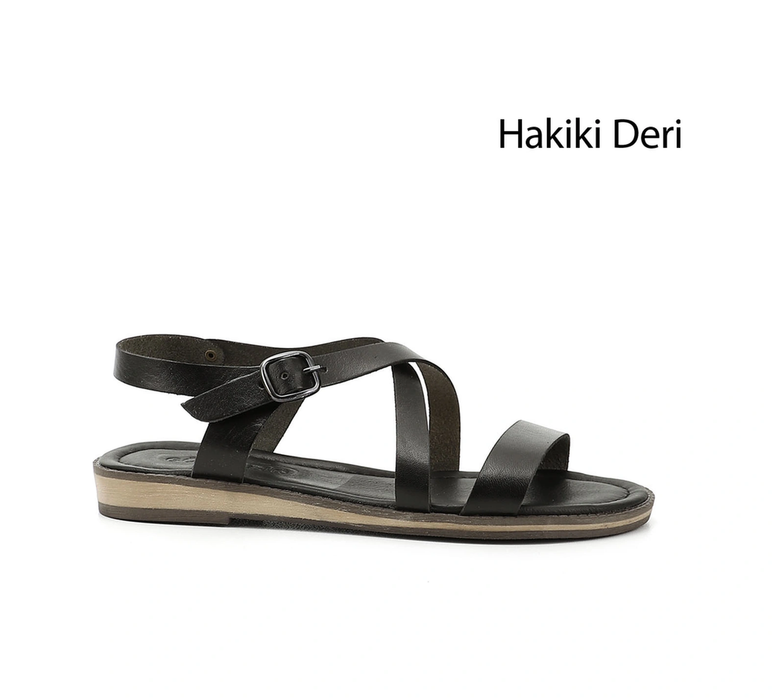 Gönderi(R) Gönderi R Kadın Siyah Hakiki Deri Sandalet Dyza50445023 Siyah