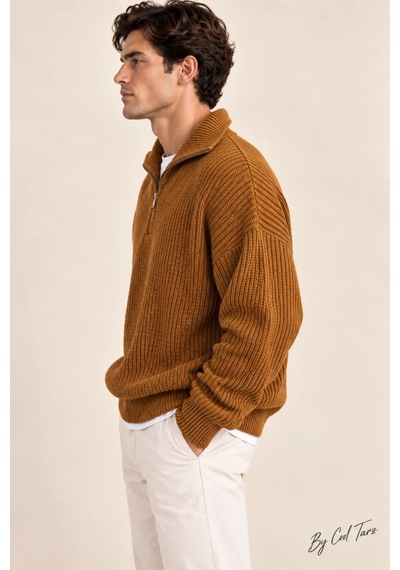 Cool Tarz Açık Hardal Erkek Oversize Fermuarlı Balıkçı Triko Kazak Açık Hardal Açık Hardal Cool Tarz Açık Hardal Erkek Oversize Fermuarlı Balıkçı Triko Kazak Açık Hardal Açık Hardal