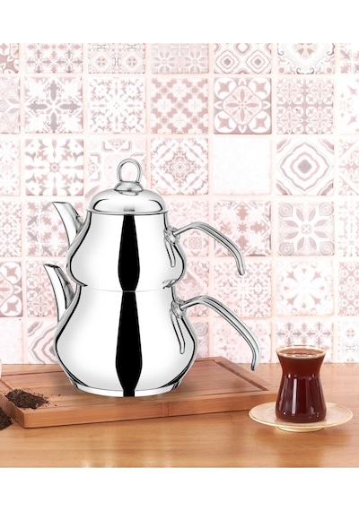 Yunusoğlu Home Büyük Boy Çelik Çaydanlık Aile Boy 304 1. Kalite Inox