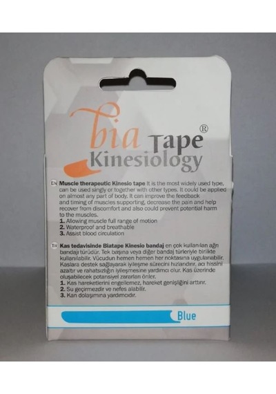 Kinesio Bia Tape Kinesiology 5 CM x 5 M Kas Bandı Mavi