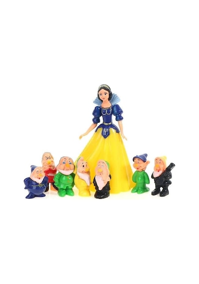 8 Parçalı: Pamuk Prenses Ve 7 Cüceler Snow White Eğlenceli Figür Seti