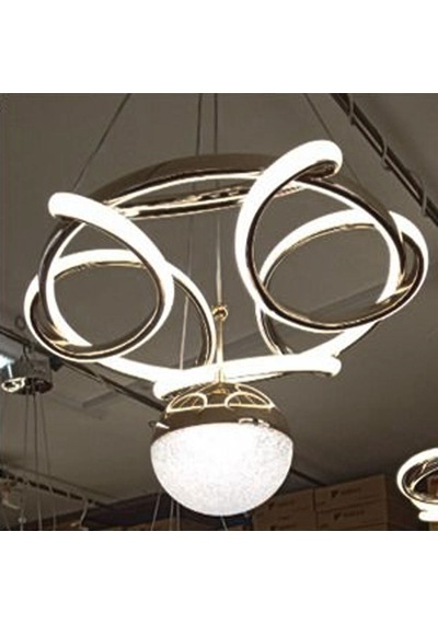 Has Light Ufo Model Led Avize 3 Renkli Krom Renk