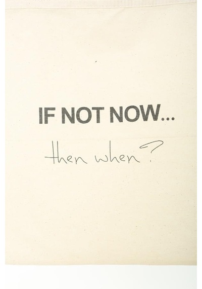 Baghashtag İf Not Now Baskılı Ham Bez Çanta Çok Renkli