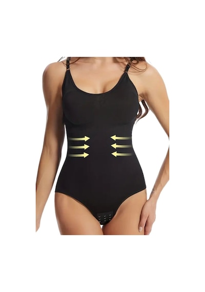 Momslab 4 Lü Etki Kalça Ve Göğüs Toparlayıcı Kadın Çıtçıtlı Body Korse Siyah1