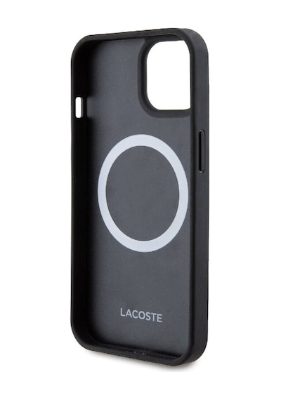 Apple Uyumlu iPhone 15 Kılıf Lacoste Lisanslı Pu Pike Desenli İkonik Timsah Dokuma Logolu Kapak