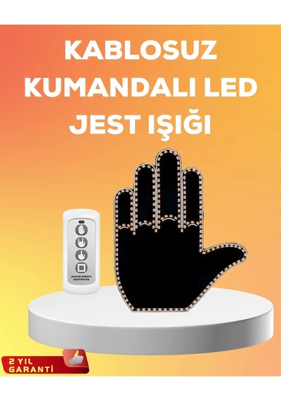 Kompakt Tasarımlı Led Jest Işığı Selam Ve Teşekkür Modları Sarı