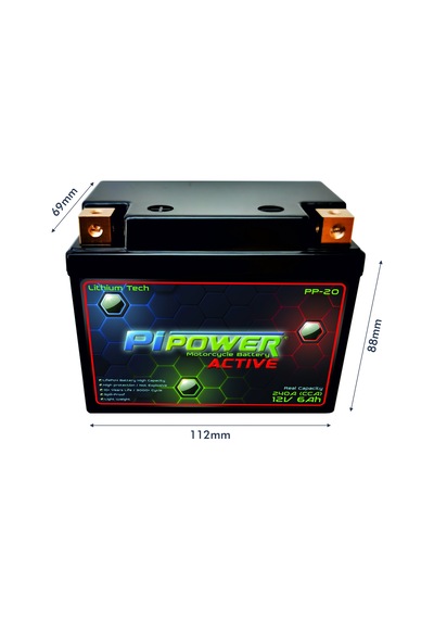 Pipower Active Compact 12v 6ah Lithium Lifepo4 Lityum Motosiklet