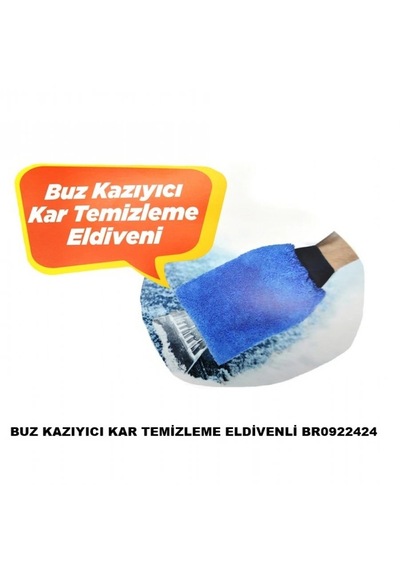 Buz Kazıyıcı Kar Temizleme Eldivenli Mavi