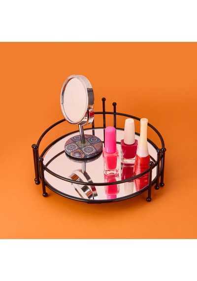 Bath Dokuz Telli Aynalı Organizer - Siyah - 9x21 Cm Çok Renkli