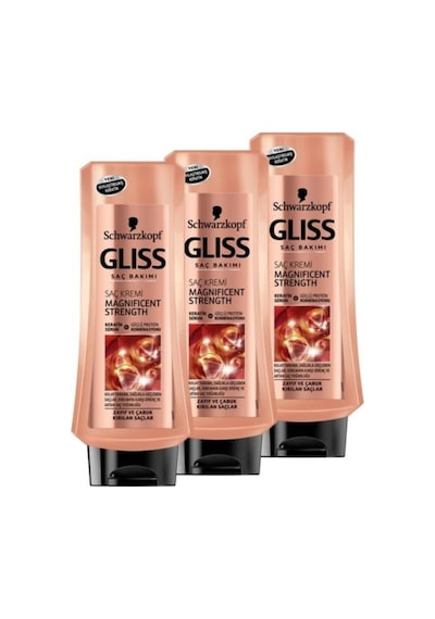 Gliss 3'lü Magnificent Strength Saç Kremi 400 ml