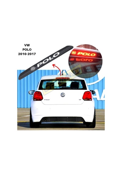 Vw Polo Karbon Arka Fren Stop Lambası Sticker 2010-2017