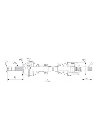 ECOFIX KRL0084ECF Ön Aks Ducato-Boxer-Jumper 94-02 2,0 14Q Sol (Abs li)(54Dıs-Ml5 Snz)
