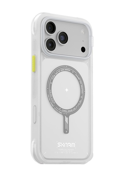 Apple iPhone 18 Pro Max Uyumlu Kılıf M-safe Şarj Özellikli Airbag Tasarımlı Skinarma Avion Kapak Beyaz
