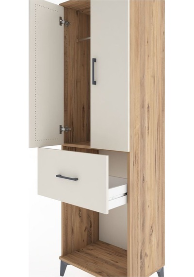 Hyperion Dolap Tek Raflı Tek Çekmeceli Tek Askılı 60x44x195 Çam-aytaşı Atlas Çam