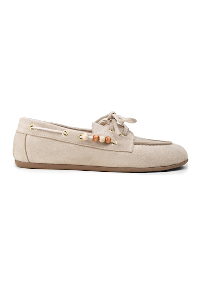 Deery Kadın Bej Bağcıklı Loafer Ayakkabı - K2903zbejm01