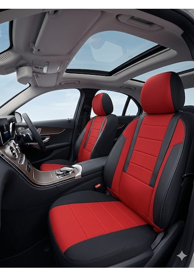 Veloce Kırmızı Serisi Volkswagen Bora Koltuk Kılıfı Tam Set