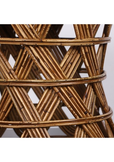 Şölen 40x36 Cm Doğal Kubu Rattan Sehpa & Tabure- Antik Renk Bej