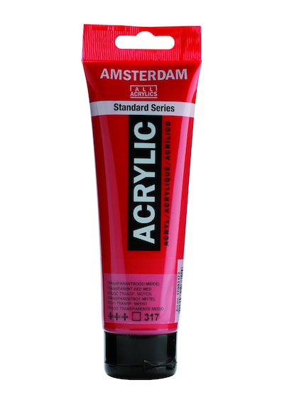 Talens Amsterdam Akrilik Boya 120Ml. N 317 Transparent Red Medium