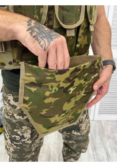 Terrien Özel Seri Stratejik Kıyafet Bekçi Ekipmanı Aktif Görev Giysisi Korumalı Yeleği Multicam Kamuflaj