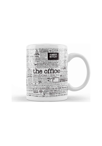 A Visual Representation Of The Office Graphic Kupa Bardak Porselen Karışık