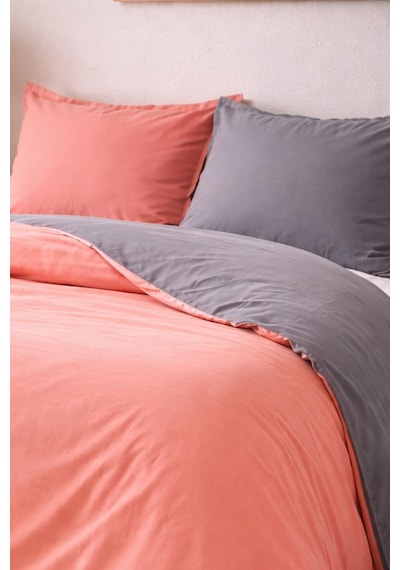 Özdilek Colormix Nevresim Takımı Çift Kişilik - Kiremit-antrasit Renkli