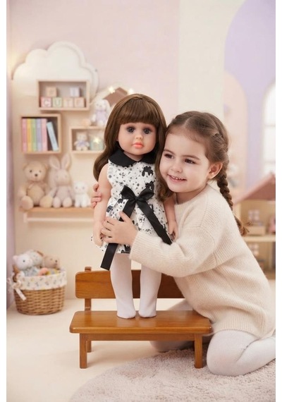 Emzikli Sevimli %100 Et Bebek - 50 Cm Konuşan Gerçekçi Oyun Arkadaşı İnteraktif Eğitici Oyuncak 69552455