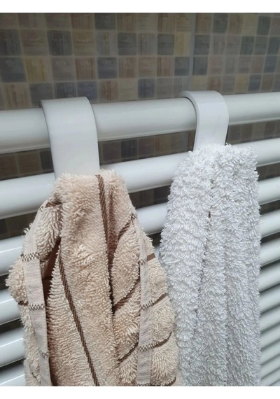 Mosilla Havlupan Askılık 2 Adet Banyo Askı Beyaz