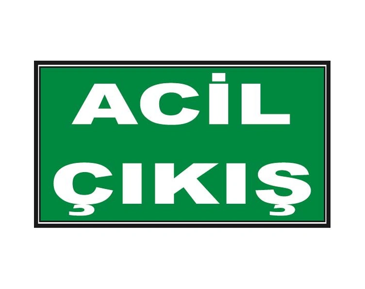 Fosforlu Acil Çıkış Levhası - Fotolümenli