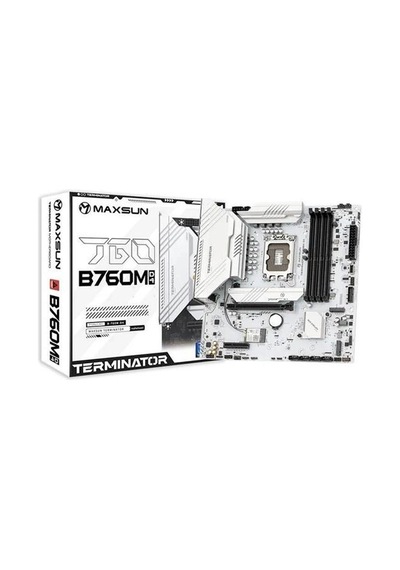 Maxsun Termınatör B760m D4 Ice Ddr4 Hdmı-dp Pcıe 4.0 1700p Matx Beyaz