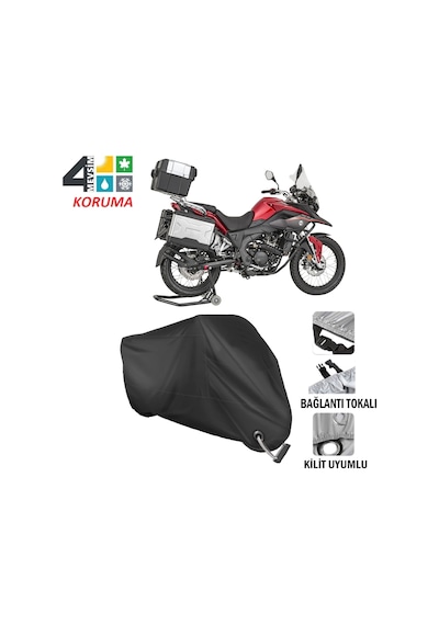 Mondial Rx3I Evo Motosiklet Branda ( Kilit Uyumlu - Siyah