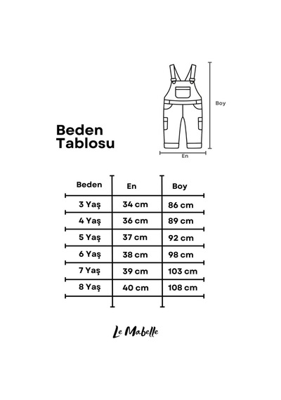 Le Mabelle Lila Çizgi Desenli Cep Detaylı Çocuk Salopet Lila