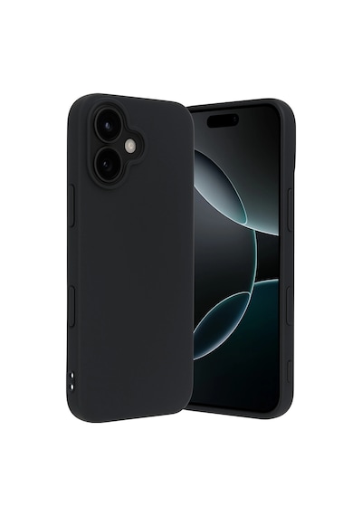 Apple iPhone Uyumlu 17 First Silikon - Siyah Düz Renkli