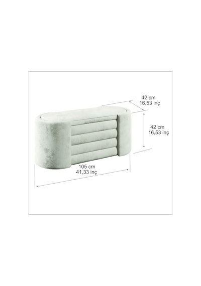 Rosita Sandıklı Bench Şıklık Ve Pratikliğin Mükemmel Uyumu, Modern Puf KREM
