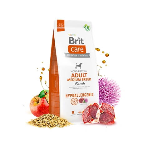 Brit Care Orta Irk Yetişkin Köpekler İçin, Tek Proteinli, Hipoalerjenik, Kuzu Etli Kuru Mama 12 Kg
