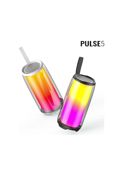 Pulse5 Bluetooth Hoparlör Led Işıklı Kablosuz Şarjlı Hoparlör