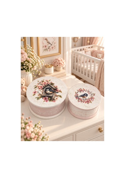 Bebek Çocuk Odası Kutu Seti 2'li Düzenleyici Özel Tasarım Pembe - 937365697 Pembe