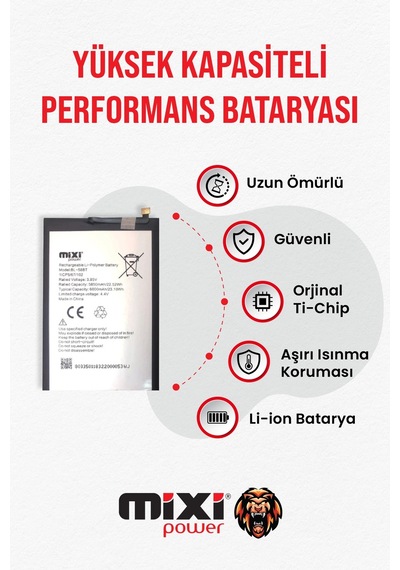 İnfinix Tecno Pova 4 / Tecno Spark 6 Air Uyumlu Tam Kapasite Batarya Tr Garantili