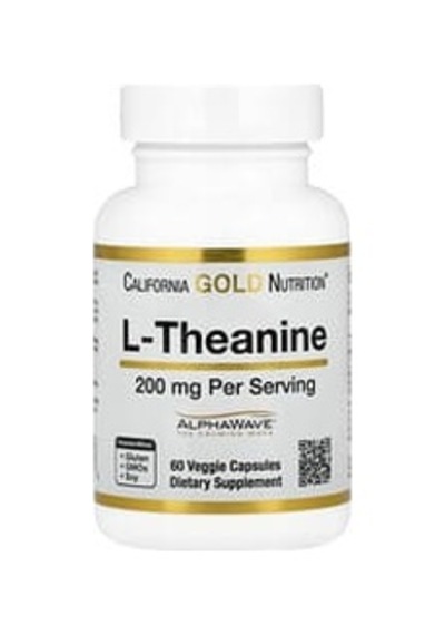 California Gold Nutrition, L-theanine, Featuring Alphawave , 200 Mg, 60 Veg Capsules