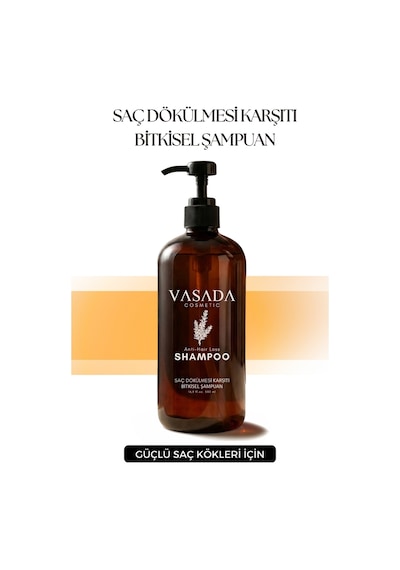 Vasada Biotin & Keratin İçerikli Saç Dökülmesi Karşıtı Sülfatsız Bitkisel Şampuan 500 ML